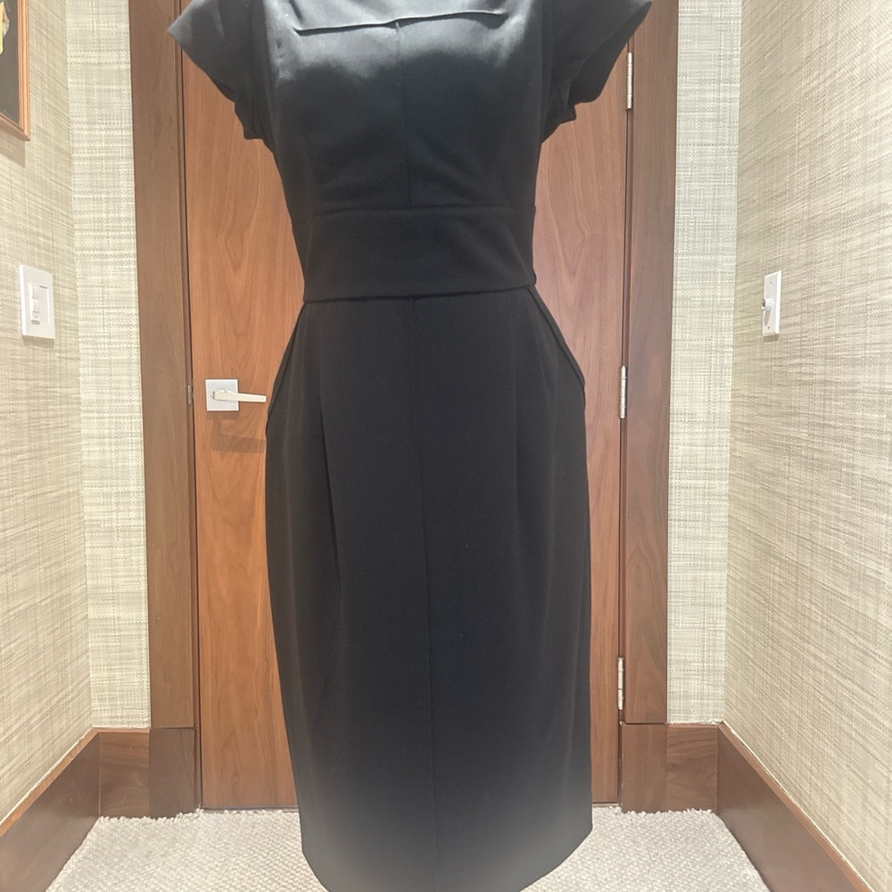 Adolfo Dominguez Black Sheath Cocktail Dress - Picture 2 of 5